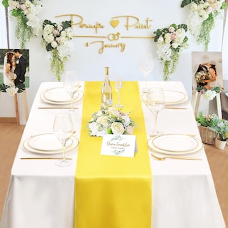Foto 3 | Foto 3 | Camino De Mesa B-cool Satinado Amarillo 30 X 275 Cm Para Fiesta De Boda - Venta Internacional.