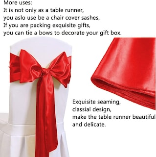 Foto 2 | Foto 2 | Camino De Mesa B-cool Rojo Satinado 30 X 275 Cm Para Bodas, 20 Unidades - Venta Internacional.