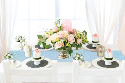 Foto 6 | Foto 6 | Table Runners Shinybeauty Con Lentejuelas Azules, 30 X 275 Cm, Paquete De 10 - Venta Internacional.