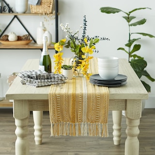 Foto 3 | Foto 3 | Camino De Mesa Dii Farmhouse Con Rayas Trenzadas, 38 X 275 Cm, Color Dorado Miel - Venta Internacional.