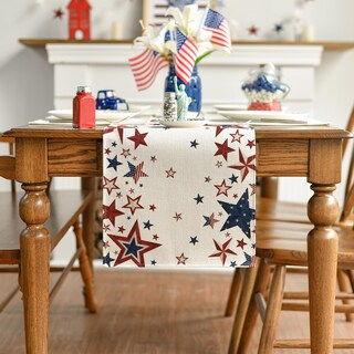 Foto 2 | Foto 2 | Table Runner Artoid Mode Old Style Stars Bandera Estadounidense 4 De Julio - Venta Internacional.
