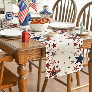 Foto 4 | Foto 4 | Table Runner Artoid Mode Old Style Stars Bandera Estadounidense 4 De Julio - Venta Internacional.