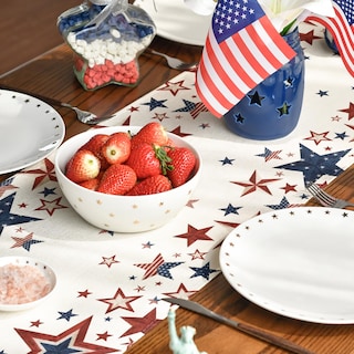 Foto 7 | Foto 7 | Table Runner Artoid Mode Old Style Stars Bandera Estadounidense 4 De Julio - Venta Internacional.