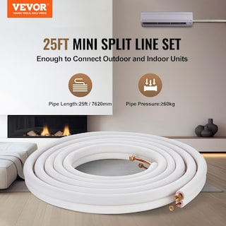Foto 2 | Foto 2 | Set Mini Split Line Vevor De 25 Pies Con Tubos De Cobre Y Aislamiento - Venta Internacional.
