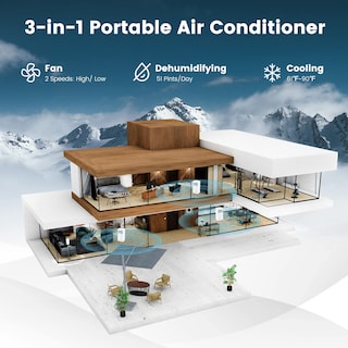Foto 3 | Foto 3 | Aire Acondicionado Portátil Costway 10000 Btu Para 350 M² Con Deshumidificador - Venta Internacional.