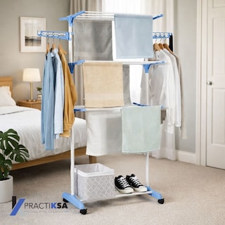 Foto 5 | Foto 5 | Tendedero Metálico Plegable para Ropa Retráctil y Portátil Color Blanco