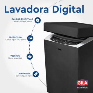 Foto 2 | Foto 2 | Funda Para Lavadora Digital De Carga Superior Gila Essentials Color Negro | Talla L