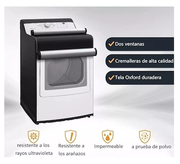 Foto 3 | Foto 3 | Funda de Protección Solar Negra Impermeable Universal para Lavadora