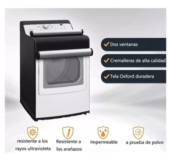 Foto 4 | Foto 4 | Funda De Protección Solar Impermeable Universal Para Lavadora Belug Negro