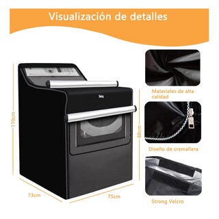 Foto 2 | Foto 2 | Funda De Lavadora Belug Impermeable Y Resistente A Rayos Uv Negro