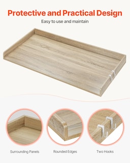 Foto 6 | Foto 6 | Encimera Para Lavadora Y Secadora Vevor, 54 X 27 Cm, Madera, Con 2 Ganchos, Roble - Venta Internacional.