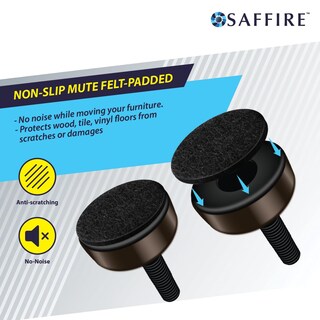 Foto 3 | Foto 3 | Niveladores Ajustables Para Muebles Saffire Color Marrón Oscuro (paquete De 4) - Venta Internacional.