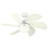 Ventilador Westinghouse 78145 Turbo Swirl Blanco Con Luz 30 Pulgadas