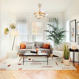 Foto 2 | Foto 2 | Ventilador Luz Led 72w CCT Mil Luces color Dorado