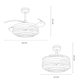 Foto 3 | Foto 3 | Ventilador Luz Led 72w CCT Mil Luces color Dorado
