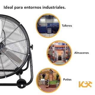 Foto 3 | Foto 3 | Ventilador de Piso Kingsman Industrial 24\" Aluminio Negro
