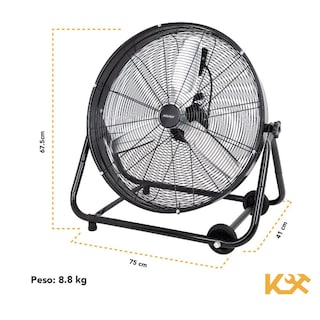 Foto 7 | Foto 7 | Ventilador de Piso Kingsman Industrial 24\" Aluminio Negro