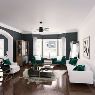 Foto 5 | Foto 5 | Ventilador de Techo Hunter Beck color Negro con Luz 52 Pulgadas