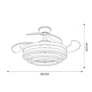 Foto 7 | Foto 7 | Ventilador de Techo Mil Luces Fantasy color Negro