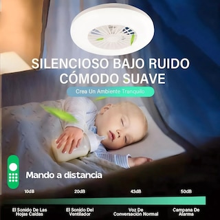Foto 4 | Foto 4 | Ventilador de Techo con Luz Led Dosyu 3 Colores Regulables