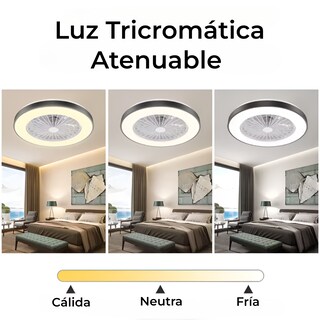 Foto 2 | Foto 2 | Ventiladores de Techo con Luz 20'' 36w con 3 Tonos de Luz