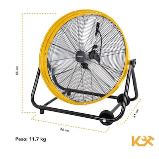 Foto 3 | Foto 3 | Ventilador De Piso Industrial 30 Pulgadas Aluminio Amarillo