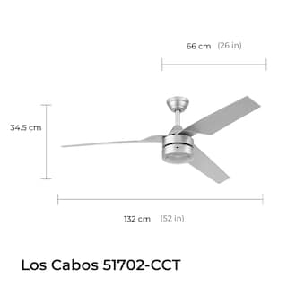 Foto 8 | Foto 8 | Coolfan Ventilador De Techo De 52 Pulgadas Con Luz Led Y 3 Aspas Plásticas Con Control Remoto Para Interior Y Exterior