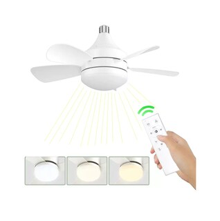 Foto 5 | Foto 5 | Lampara Ventilador De Techo Con Luz Abanicos De Techo Blanco