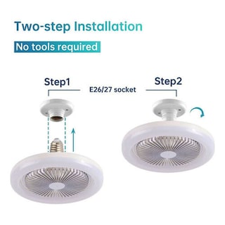 Foto 2 | Foto 2 | Lámpara Led Con Ventilador Ajustable De Tres Colores Con Control Remoto 30w
