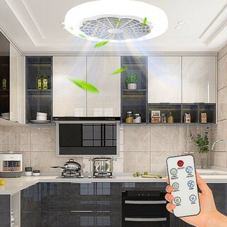Foto 4 | Foto 4 | Lámpara Led Con Ventilador Ajustable De Tres Colores Con Control Remoto 30w