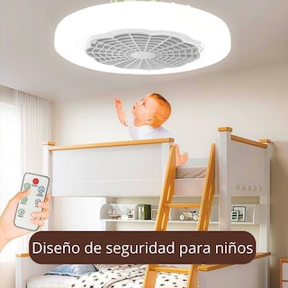 Foto 6 | Foto 6 | Lámpara Led Con Ventilador Ajustable De Tres Colores Con Control Remoto 30w