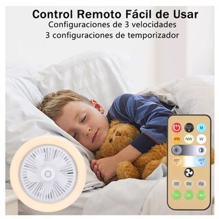 Foto 4 | Foto 4 | Kit 2 Piezas Lámpara Ventilador Techo Led 3 Velocidades Silencioso 30w