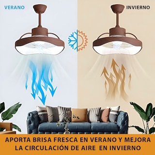 Foto 4 | Foto 4 | Cityluz Ventilador De Techo Led Con Control Remoto – 4 Velocidades Y 3 Temperaturas De Luz 72w, 40cm X 12.5cm, Incluye 1 Unidad