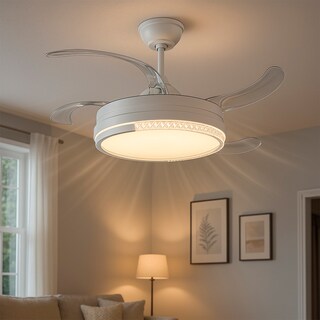 Foto 4 | Foto 4 | Ventilador 4 Aspas Invisibles – 50w Led Blanco, 6 Velocidades