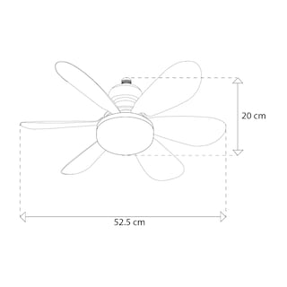 Foto 6 | Foto 6 | Cityluz Ventilador Con Control Remoto – 5 Aspas, 3 Velocidades Y 3 Temperaturas De Luz, 45cm X 19cm, Incluye 1 Unidad