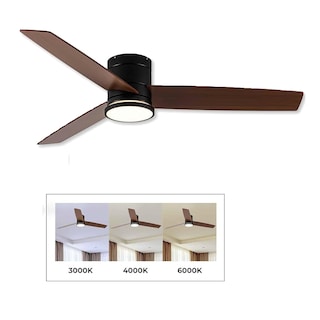 Foto 2 | Foto 2 | Ventilador De Techo 52 Pulgadas 6 Velocidades Control Remoto Iluminación Led Luz Fría-cálida-neutral Aspas Mdf Cafe