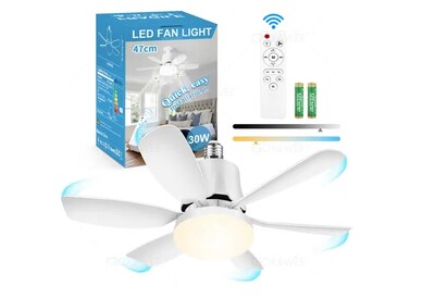 Foto 1 | Foto 1 | Goxawee  Xtellar Ventilador De Techo Con Luz Led Y Control Remoto, 6 Aspas Silencioso