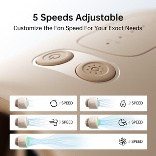 Foto 5 | Foto 5 | Ventilador Para Cochecito Jisulife Con Turbina Sin Aspas Y Purificador De Aire, Color Marrón - Venta Internacional.