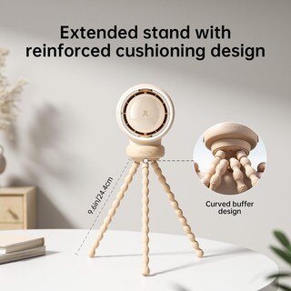 Foto 6 | Foto 6 | Ventilador Para Cochecito Jisulife Con Turbina Sin Aspas Y Purificador De Aire, Color Marrón - Venta Internacional.