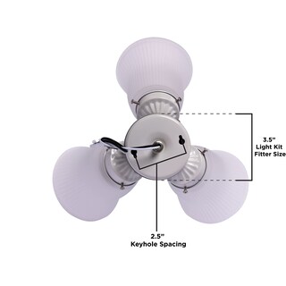 Foto 2 | Foto 2 | Kit De Luces Para Ventilador De Techo Westinghouse 77847 3lgt Wht Fros 3 - Venta Internacional.