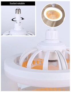 Foto 2 | Foto 2 | Set De 2 Lámparas Ventilador De Techo Con Control Remoto – 3 Velocidades, Luz Led Integrada, 30w, Color Blanco