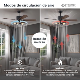 Foto 2 | Foto 2 | Ventilador de Techo con Luz Esquimal 132 Cm 6 Velocidades