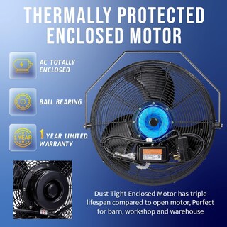 Foto 5 | Foto 5 | Ventilador De Pared Tornado De 18 Pulgadas Para Exteriores Ipx4 Resistente Al Agua - Venta Internacional.