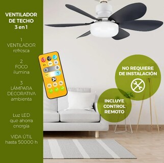 Foto 4 | Foto 4 | Ventilador Xtellar Abanico Techo Lámpara Control Remoto Iluminación