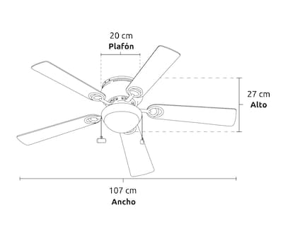 Foto 7 | Foto 7 | Ventilador De Techo Masterfan Metro 42 Pulgadas Negro