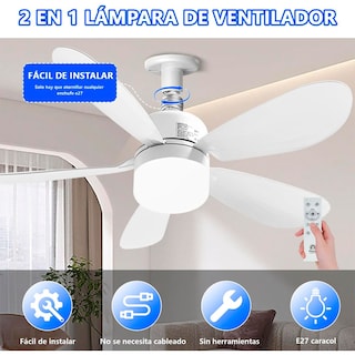 Foto 3 | Foto 3 | Lampara Led Con Ventilador Tianlai 5 Aspas Desmontables