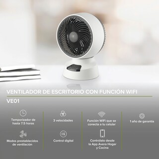 Foto 2 | Foto 2 | Ventilador de Escritorio Avera VE01 color Blanco