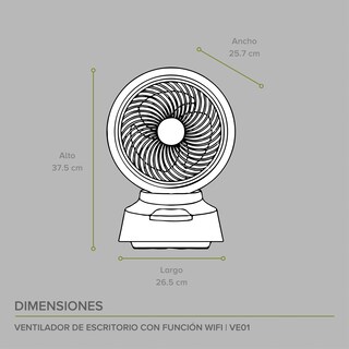 Foto 3 | Foto 3 | Ventilador de Escritorio Avera VE01 color Blanco