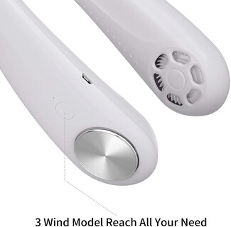 Foto 5 | Foto 5 | Venta Internacional - Ventilador para el Cuello Recargable Usb Sin Hojas 3 Velocidades
