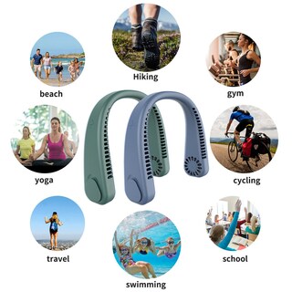 Foto 4 | Foto 4 | Diseño De Auriculares Portátiles Neck Fan 3r, Sin Escobillas, Bajo Nivel De Ruido - Venta Internacional.